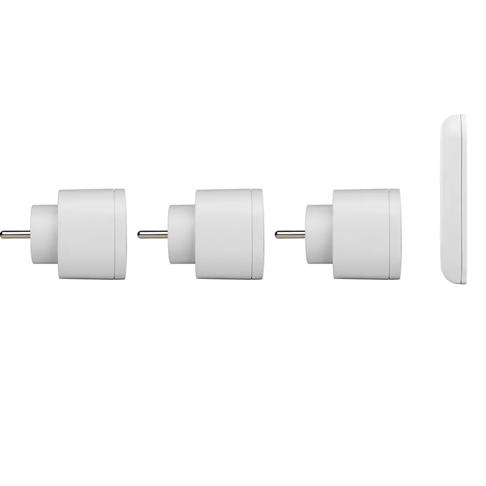 Smartwares Pack 3 prises + 1 télécommande intérieures