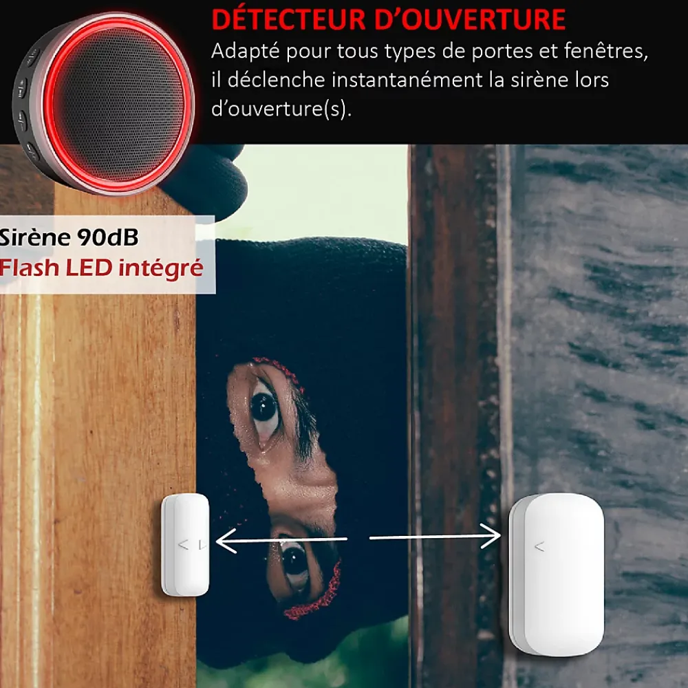 Kyf Alarme Sans Fil-Pack Sécurité intérieure connectée Vidéosurveillance & Intrusion