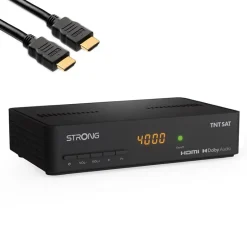 Strong PACK SRT 7408 Décodeur Satellite ASTRA HD + Carte TNTSAT + Câble HDMI Longueur 2m