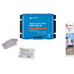 Antarion PACK 2x BLACK BOOSTER 170W Seul Panneau solaire Camping Car + Kit de pose solaire avec Régulateur de Charge