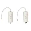 Fixapart Fusible-Pack 2x Condensateurs 50.0uf 450 V + Cable Condo fil 50mf