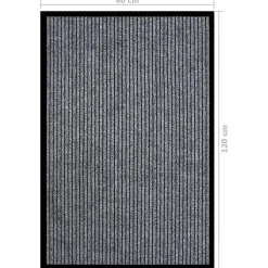 Vidaxl Patin, Feutre Et Embout-Paillasson rayé Gris 80x120 cm
