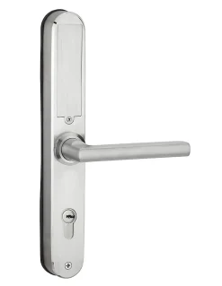 Thirard Paire de poignées connectées Intelock Multi, pour porte d'entrée, entr'axes 70mm, argent - INTELOCK