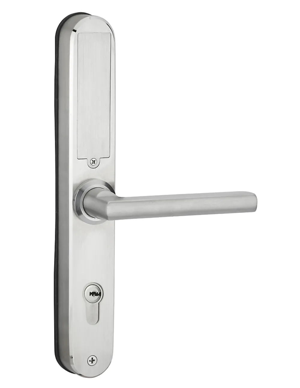 Thirard Paire de poignées connectées Intelock Multi, pour porte d'entrée, entr'axes 72mm, argent - INTELOCK