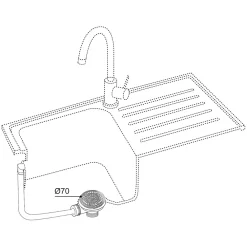 Wirquin Evacuation D'Évier|Bonde Pour Évier-Panier pour bonde d'évier chromé 90mm