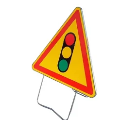 Nadia Signalisation Panneau de signalisation AK17 temporaire - Feu tricolore