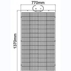 Galix Panneau solaire flexible 200W N Type TOPCON Full black