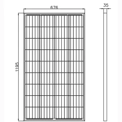 Galix Panneau solaire Série Mono cellules PERC 150W