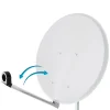 Hdsat Antenne, Parabole Et Fixation-Parabole satellite Acier Blanche 65cm Click-Clack PREMONTEE support Pliable Repliable