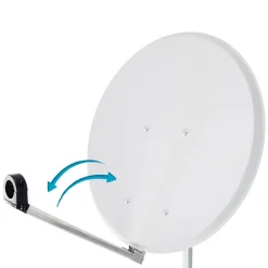 Hdsat Antenne, Parabole Et Fixation-Parabole satellite Acier Blanche 65cm Click-Clack PREMONTEE support Pliable Repliable