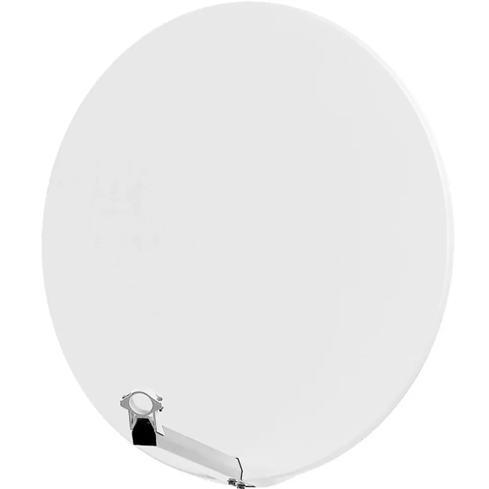 Hdsat Antenne, Parabole Et Fixation-Parabole satellite fibre composite Blanche 85cm + BRIDES INOX Anti Corrosion