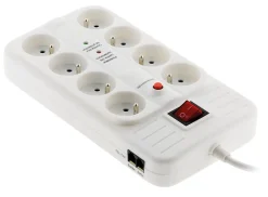 Zenitech Parafoudre 8 prises + interrupteur