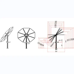 Galix Panneau Solaire Plug And Play-PARASOL SOLAIRE 1000W Plug & Play avec éclairage LED intégré