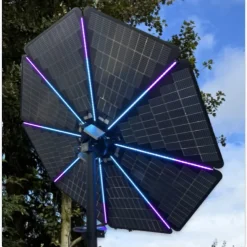 Galix Panneau Solaire Plug And Play-PARASOL SOLAIRE 1000W Plug & Play avec éclairage LED intégré