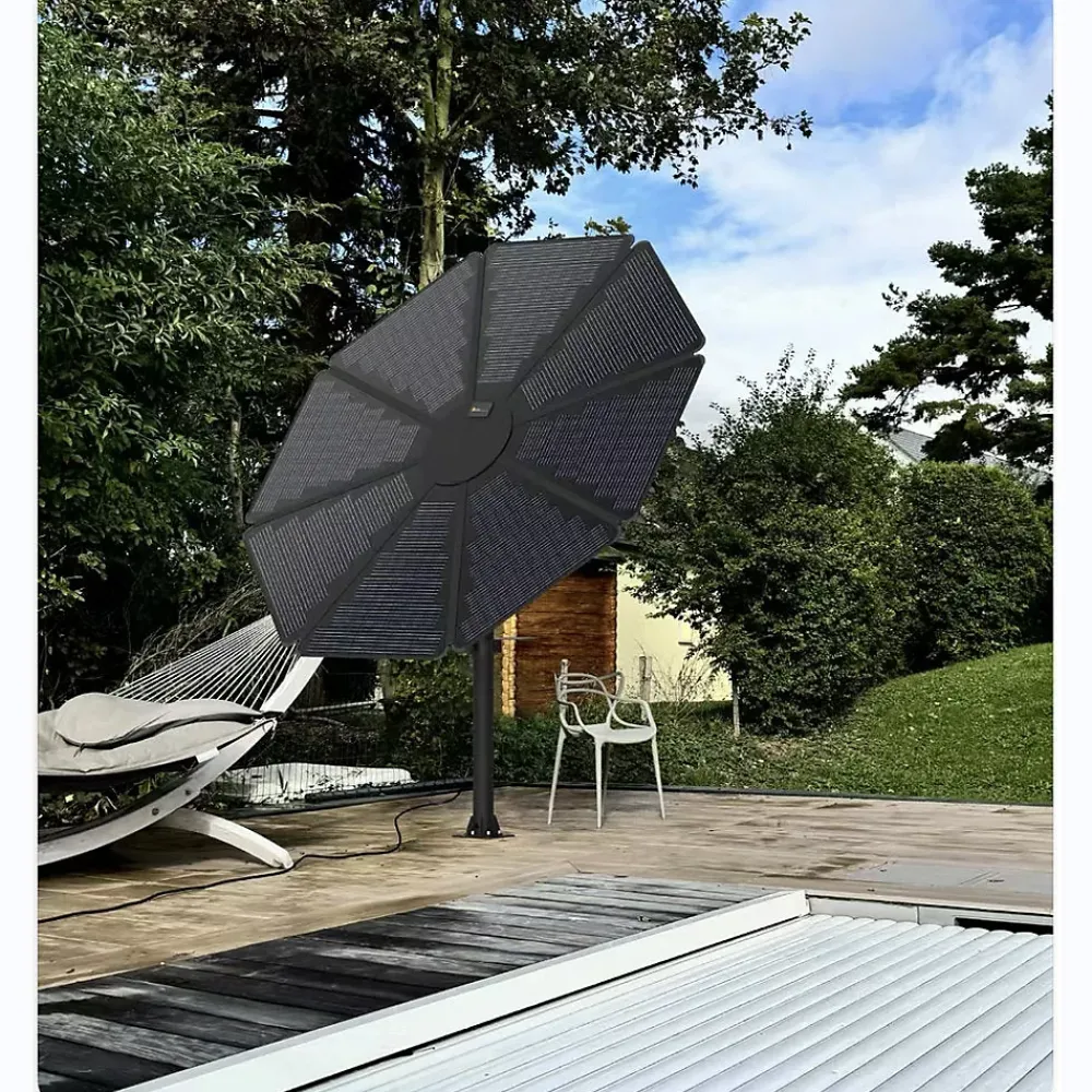 Galix Panneau Solaire Plug And Play-PARASOL SOLAIRE 1000W Plug & Play avec éclairage LED intégré