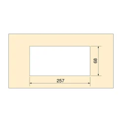 Emuca Range-Fil Et Cache-Fil|Range-Fil Et Cache-Fil-Passe-câbles de table Quadrum, rectangulaire, 269x80mm, à encastrer, Aluminium, Peint en noir