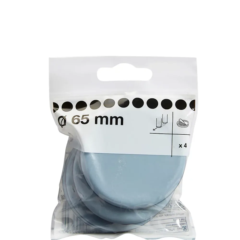 Diall Patin auto-adhésifs 65 mm x 4, blanc + gris/bleu