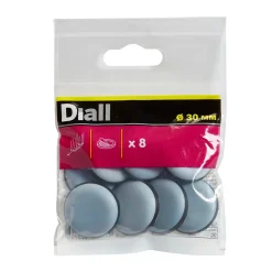 Diall Patin auto-adhésifs 30 mm x 8, blanc + gris/bleu
