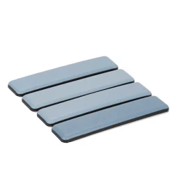 Diall Patin, Feutre Et Embout-Patin auto-adhésifs 24 x 100 mm x 4, blanc + gris/bleu