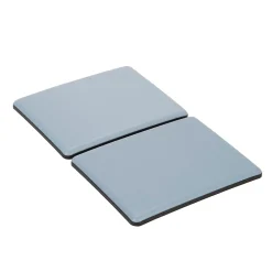 Diall Patin, Feutre Et Embout-Patin auto-adhésifs 100 x 80 mm x 2, blanc + gris/bleu