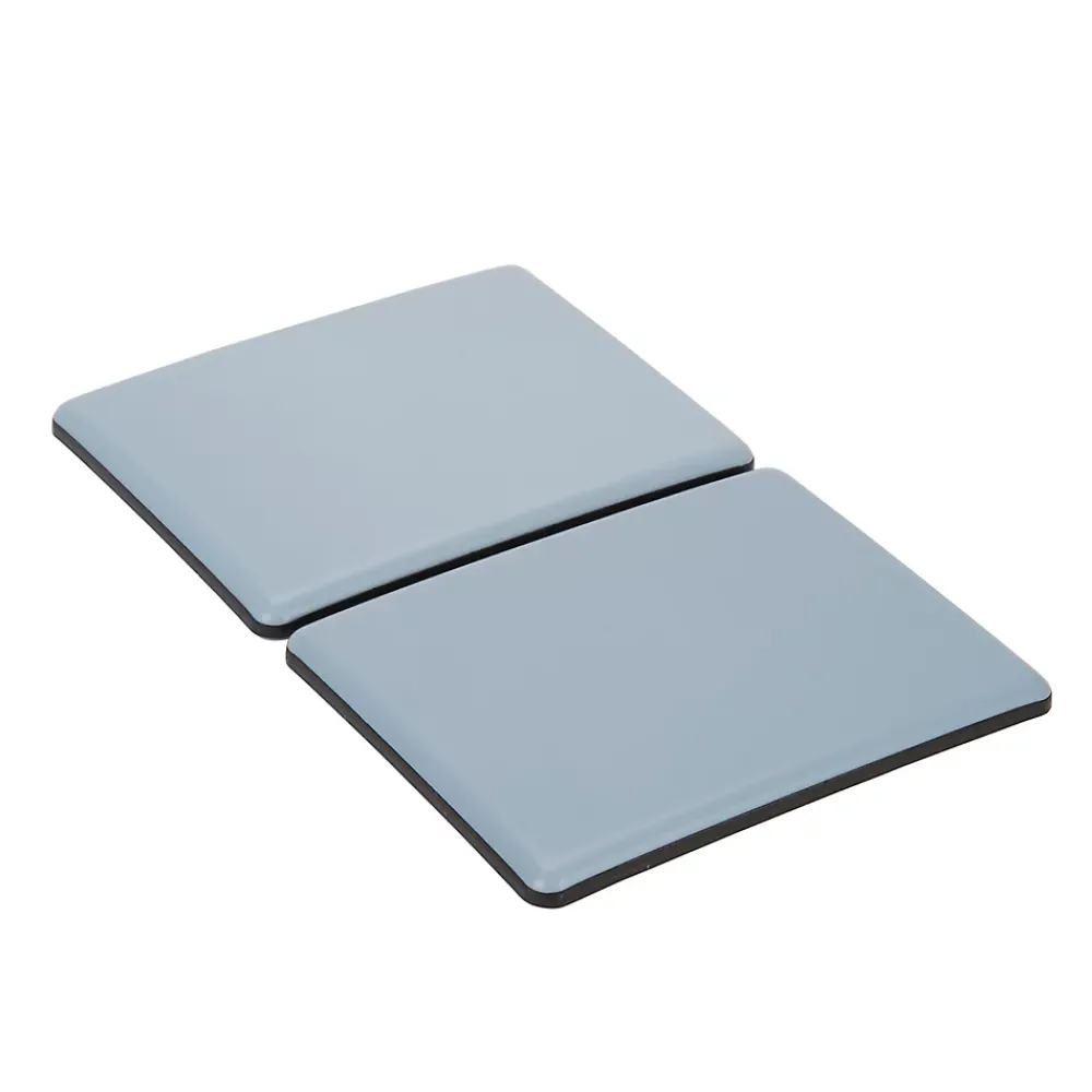 Diall Patin, Feutre Et Embout-Patin auto-adhésifs 100 x 80 mm x 2, blanc + gris/bleu