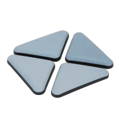 Diall Patin, Feutre Et Embout-Patin auto-adhésifs 45 x 45 mm x 4, blanc + gris/bleu