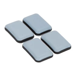 Diall Patin, Feutre Et Embout-Patin auto-adhésifs 24 x 24 mm x 12, noir + gris/bleu