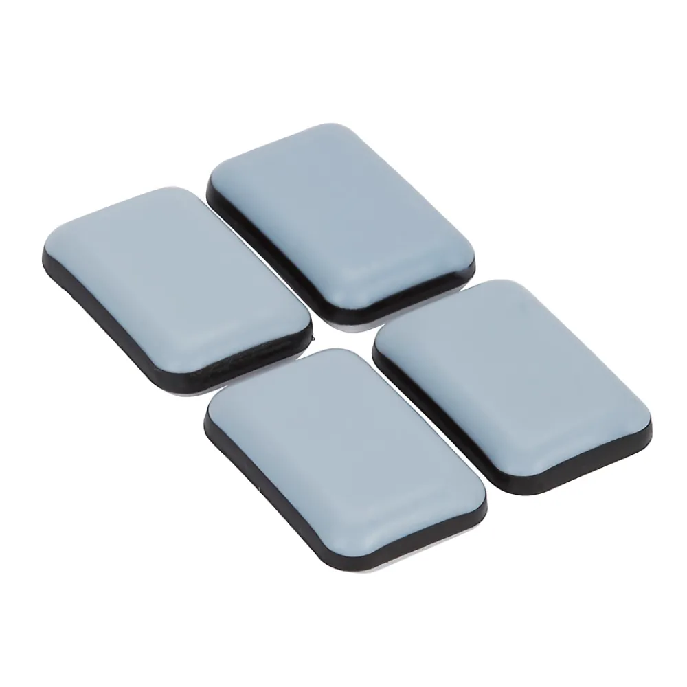 Diall Patin auto-adhésifs 35 x 24 mm x 4, blanc + gris/bleu