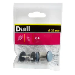 Diall Patin à clouer 22 mm x 4, noir + bleu/gris