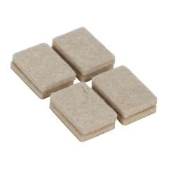Diall Patin, Feutre Et Embout-Patin en feutre auto-adhésifs 35 x 24 mm x 8, beige