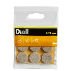 Diall Patin en feutre auto-adhésifs 22 mm x 12, beige
