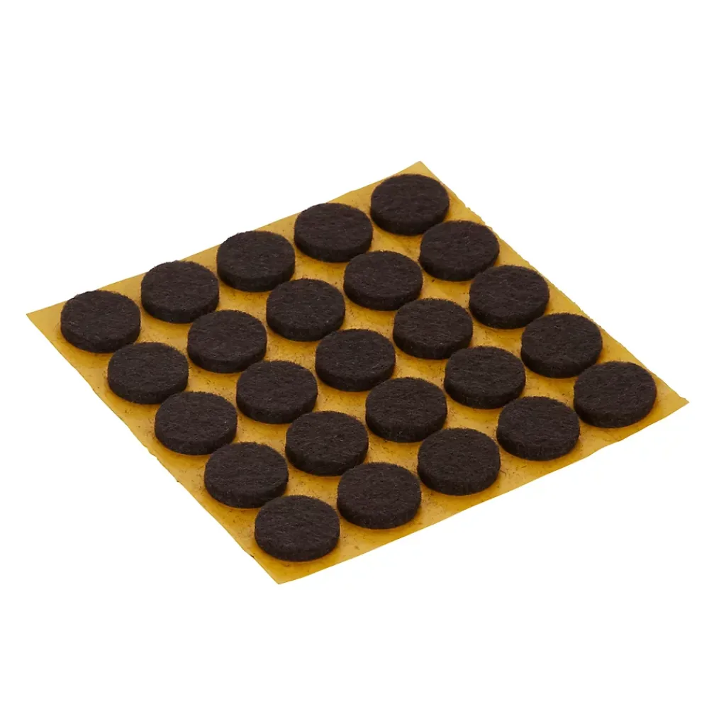 Diall Patin, Feutre Et Embout-Patin en feutre auto-adhésifs 13 mm x 25, marron