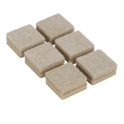 Diall Patin en feutre auto-adhésifs 25 x 25 mm x 12, beige