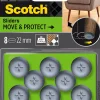 Scotch Patin glisseur adhésif rond gris ø22 mm