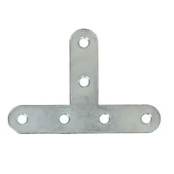 Diall Patte De Fixation-Patte d'assemblage en T Acier zingué L.80xl.15xH.15mm