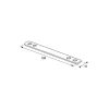 Thirard Patte d'assemblage, 100x15mm, bouts ronds, acier zingué -