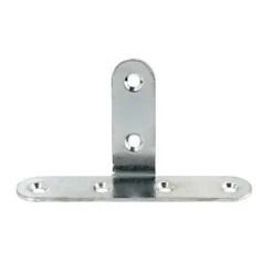 Diall Patte en T coudée Acier zingué l. 80 x L. 15 x H. 42mm