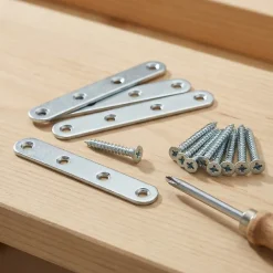 Diall 4 Pattes d'assemblage Acier Zingué L 60 x l.15 x E.2mm