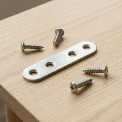 Diall Patte De Fixation-4 Pattes d'assemblage Inox L.60 x H.15 x EP.2mm