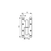 Thirard Paumelle de Paris porte d'entrée / d'intérieur, 110x55mm, acier, droite -