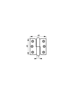 Thirard Paumelle De Porte, Meuble Et Fenêtre-Paumelle de porte de meuble / porte légère, 60x40mm, acier, droite -