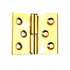QCL Paumelle De Porte, Meuble Et Fenêtre-Paumelle laitonnée 50 x 40 mm droite vendue par 2