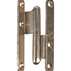 Jardinier Massard Paumelle De Porte, Meuble Et Fenêtre-Paumelle lames à bouts ronds coudées zingué blanc - 110 mm - Gauche -