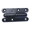 QCL Paumelle noire ronde Afbat 140 x 60 mm gauche