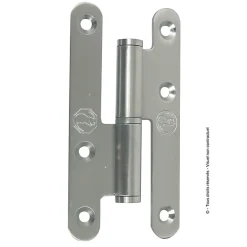 Afbat Paumelle parisienne gauche bout rond en inox 140x70 mm