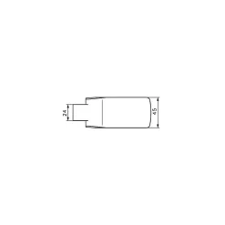 Stremler Assa Abloy Paumelle pour feuillure sup à 40 mm LAGUNE 4201 - STREMLER Argent