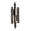 QCL Paumelle à vase acier vieux laiton Diall 80 x 45 mm droite