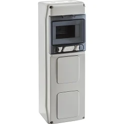 Ide Pcsn6pt - Coffret Pour Prise étanche Ip65 - Prédécoupage 2 Prises - 1 Rangée De 6 Modules - Star