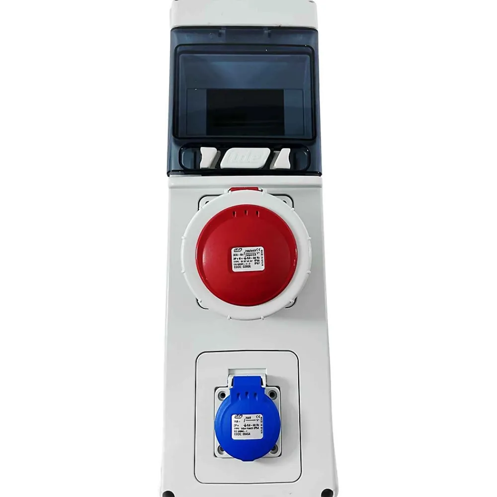 Ide Pcsn6pt - Coffret Pour Prise étanche Ip65 - Prédécoupage 2 Prises - 1 Rangée De 6 Modules - Star