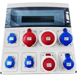 Ide Tableau Électrique Pré-Équipé-Pcsn18pt - Coffret Pour Prise étanche Ip65 - Prédécoupage 8 Prises - 1 Rangée De 18 Modules - Star